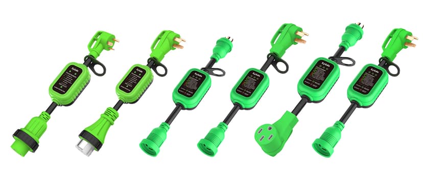 EyGde 50 Amp to 4 Prong 30 Amp Generator Adapter with Surge Protector - Patented NEMA 14-50P Twist Lock Male to L14-30R Female Plug, STW Cord with Circuit Analyzer for Generator