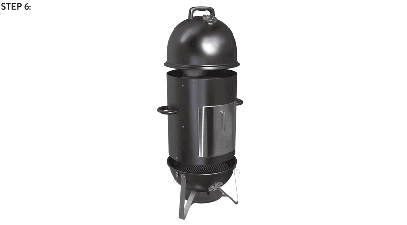 GasOne CSM-18 Vertical Smoker – 18 Inch Heavy Duty Charcoal Smoker – Multipurpose Charcoal BBQ Grill Smoker for Outdoor – Easy Assembly, 1 Access Door Grill with Smoker