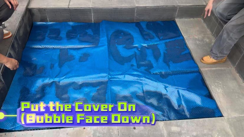 Solar Hot Tub Spa Bubble Cover Blanket for 6 7 Ft Square Inflatable Hot Tub Spa Pool Thermal Insulation Floating Bubble Wrap Covers Blankets(6 x 6 FT)