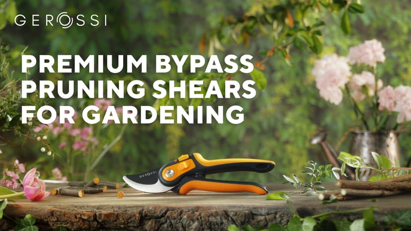 Bypass Pruning Shears with Ultra Sharp Blades - Premium Pruners w/Adjustable Feature for Any Hand Size - Ergonomic & Sturdy Scissors For Gardening - Perfectly Cutting Through Anything in Your Yard