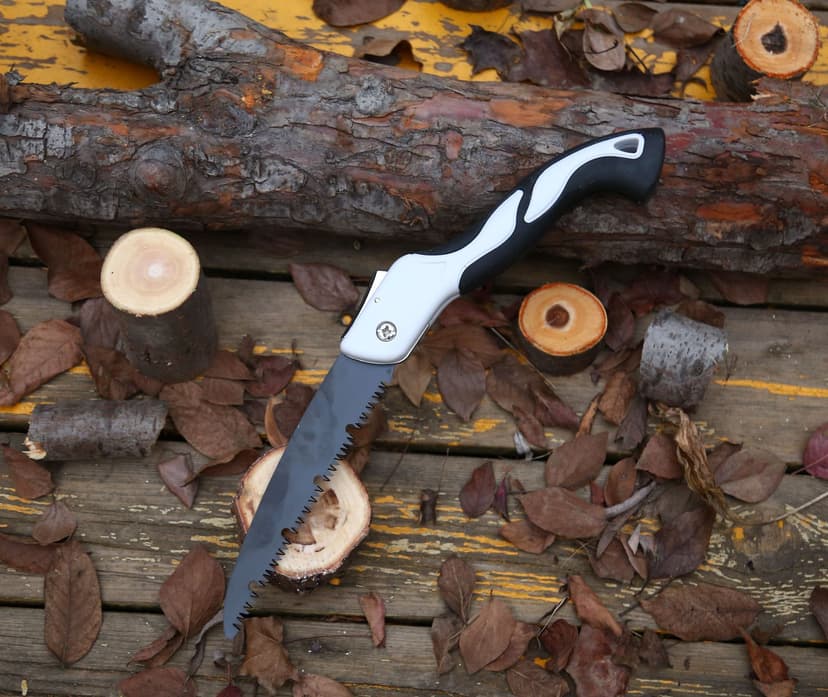 Folding Pruning Hand Saw 10 Inch Blades with SK5 Steel Blade for Tree Trimming, Camping, Gardening, Hunting, Cutting Wood, PVC, Bone with Ergonomic Handle Design