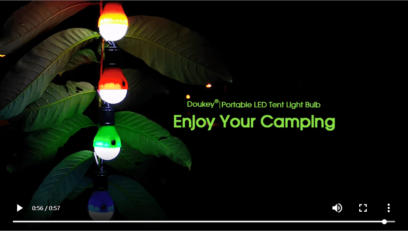 Doukey Portable Camping Lanterns [4 Pack] LED Tent Lanterns Emergency Light for Backpacking, Hiking, Hurricane Outage