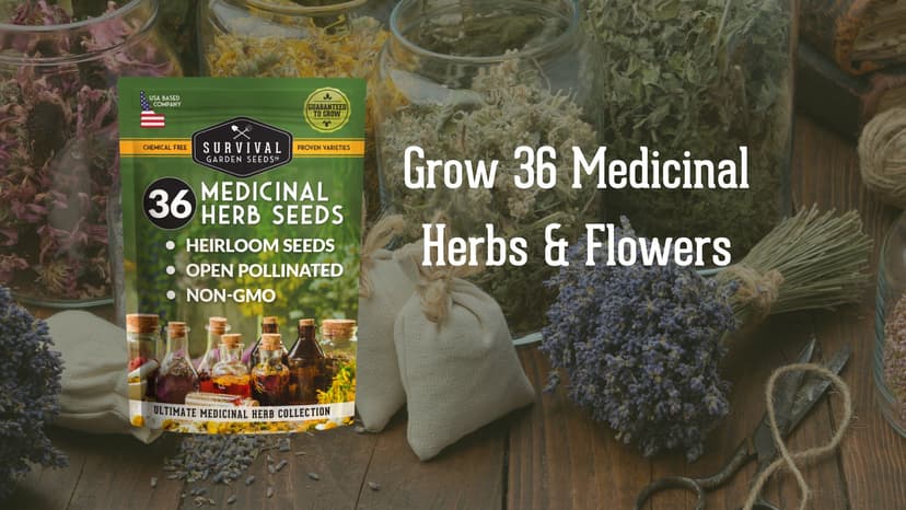Ultimate Medicinal Herbs 36 Variety Pack - 28,000+ Herb Seeds for Planting Essential Healing Plants - Mixed Assortment with Culinary, Medicinal, Tea Herbs - Non-GMO Heirloom - Survival Garden Seeds