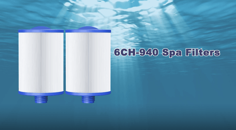 6CH-940 Spa Filter Cartridge Replacement for Unicel, Pleatco PWW50P3, Filbur FC-0359, Aber 03FIL1400, Waterway 817-0050 Front Access Skimmer, Viking Pool Hot Tub Filter Screw SAE Thread Filter 2 Pack
