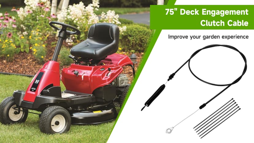 HIAORS 532435111 Deck Engagement Clutch Cable for Craftsman YS4500 YT3000 YT4000 YTS 4000 DYS4500 DLS 3500 Husqvarna Poulan Pro Riding Mower Lawn Tractor Lawnmower Parts 435111 197257 408714 532408714