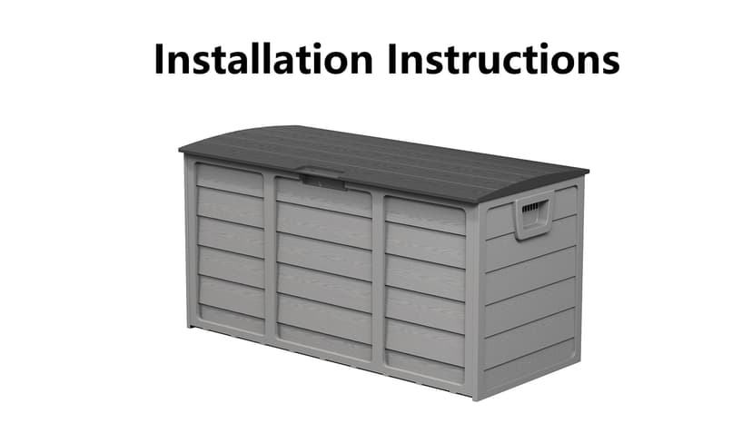 Oakcloud 75 Gallon Resin Deck Box - Waterproof Outdoor Indoor Storage Container for Patio, Garden, Pool Tools, Black