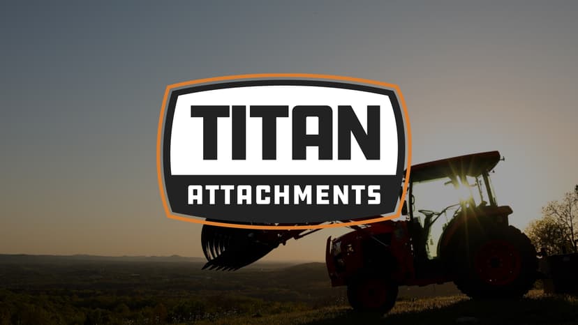 Titan Attachments 3 Point PTO Finish Mower, 60" Cutting Width, Category 1 Hitch, Rear Discharge, Requires 25-40 HP Tractor, Low-Noise Cast Iron Gearbox, Orange Finish