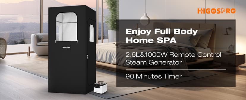 71in High Full Size Steam Sauna 600D Canvas, Sauna Box, Portable Steam Sauna, Personal Steam Sauna with Touchscreen 1000W & 2.6 L Steam Generator