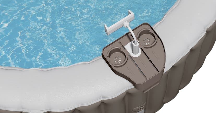 3-in-1 Adjustable Hot Tub Tray Table with Cup Holder Phone Holder, Fits for Outdoor Inflatable Pools/Spas Caddy Drink Tray, Must Have Hottub Accessories for Adults