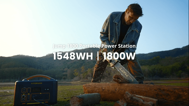 Vtoman 3096Wh Solar Generator with 200W Solar Panel & Extra Battery Included, 1800W (Peak 3600W) LiFePO4 Battery Power Station for Power Outages, RV, Camping, Emergencies