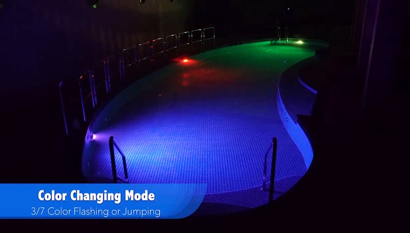 HQUA PN01DC 120V AC Remote Control LED RGBW Color Change Inground Pool Light, 10 Inch 50W with 100 Feet Cord, UL Listed Transformer Included, Fit for 10" Large Wet Niches.