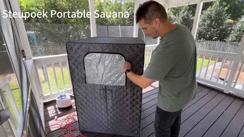 Upgraded Version Portable Sauna for Home Full Body Personal Sauna Steam Sauna Tent at Home Spa with 2.6L 1000W Steam Generator, 90 Minute Timer, Foldable Chair, Remote Control, Sauna Box(Black)