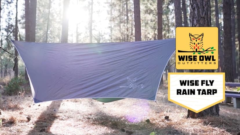 Wise Owl Outfitters Hammock Tarp, Hammock Tent - Rain Tarp for Camping Hammock - Camping Gear Must Haves w/Easy Set Up Including Tent Stakes and Carry Bag