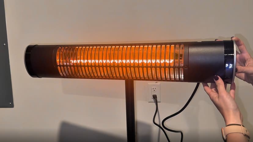 Outdoor Electric Heater, 1500W Outdoor Heaters for Patio, Tripod Mounted Infrared Heaters with Remote, Radiant Patio Heater with 3 Heat Settings, 8H Timer for Outdoor, Garage, Yard