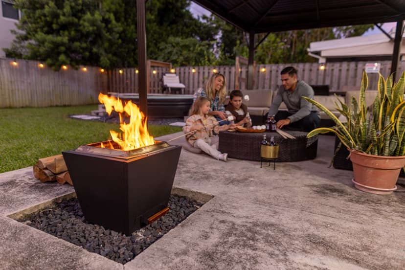 LEGACY HEATING Cyberpit One 20 inch Smokeless Fire Pit, w/Pull-Out Ash Pan, Portable Outdoor Firepits, Carry Handle for Backyard Patio Camping Bonfire, Stainless Steel, Black