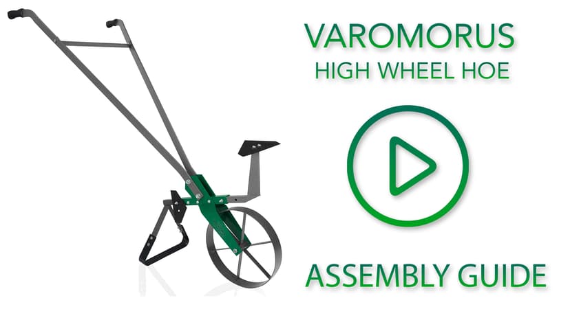 Varomorus High Wheel Cultivator, Self Cleaning Steel Single Wheel Hoe, Modular Plow Garden Tool for Gardening