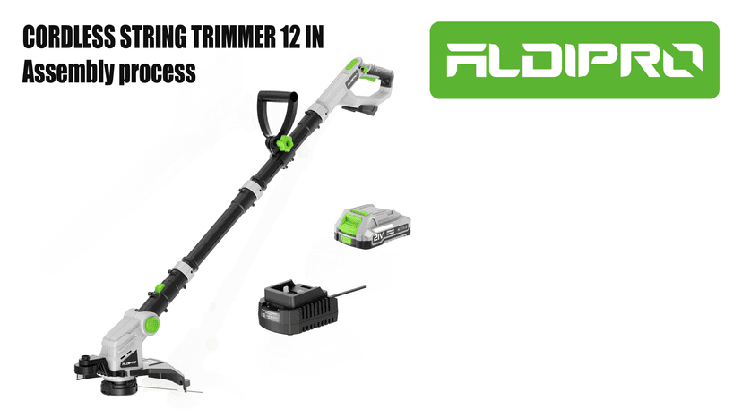 Cordless String Trimmer 3-in-1 Weed Wacker 12-Inch Grass Trimmer with Fast Charger and 2.0Ah Battery, Weed Wacker Cordless with Auto Line Feed, Weed Eater for Lawn Care