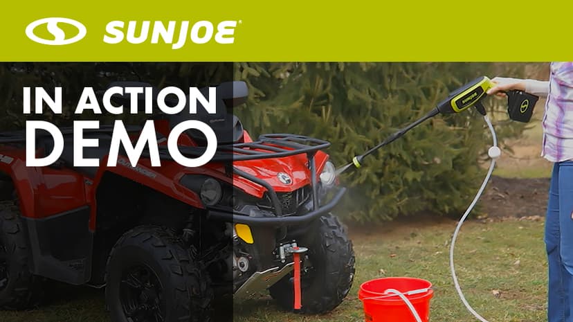 Sun Joe 24V-PP350-LTE 24-Volt IONMAX Power Cleaner Kit, W/ 2.0-Ah Battery + Charger, Water Siphon Hose, Utility Brush, and more, Portable Cleaning On-The-Go