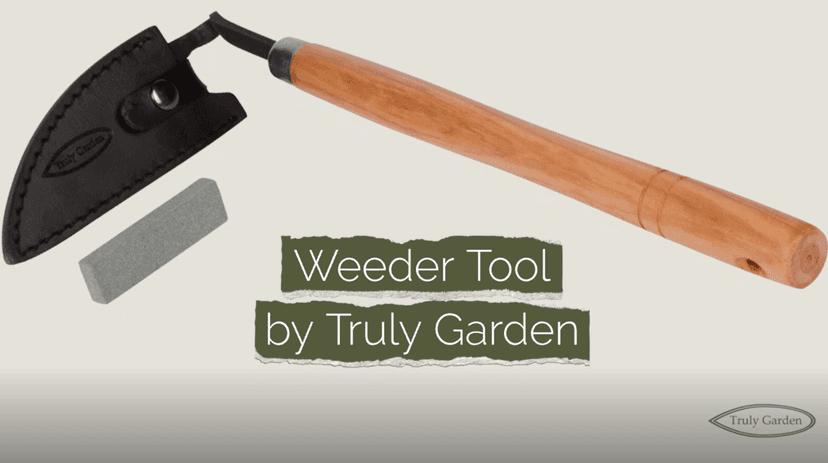 Effortless Weeding: Sharp Sickle Cuts Roots, Saves Time - with Thick Leather Sheath & Sharpening Stone