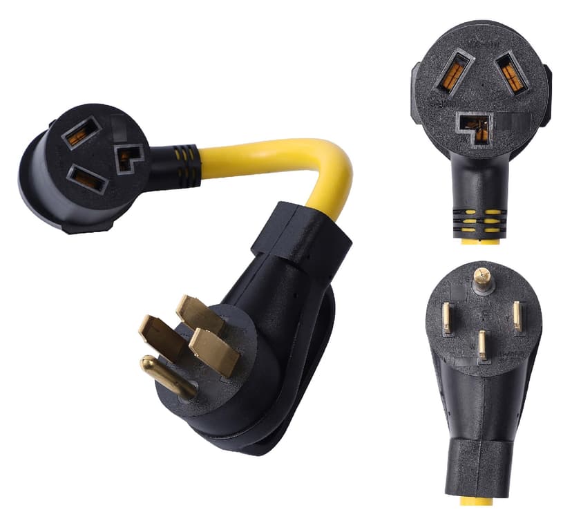 ONETAK NEMA 14-50P to 10-30R 120V/240V 50 Amp 4 Prong Male Plug to 3 Prong Female Outlet Receptacle Generator Dryer Welder Clothes Dryer Power Cord Adapter