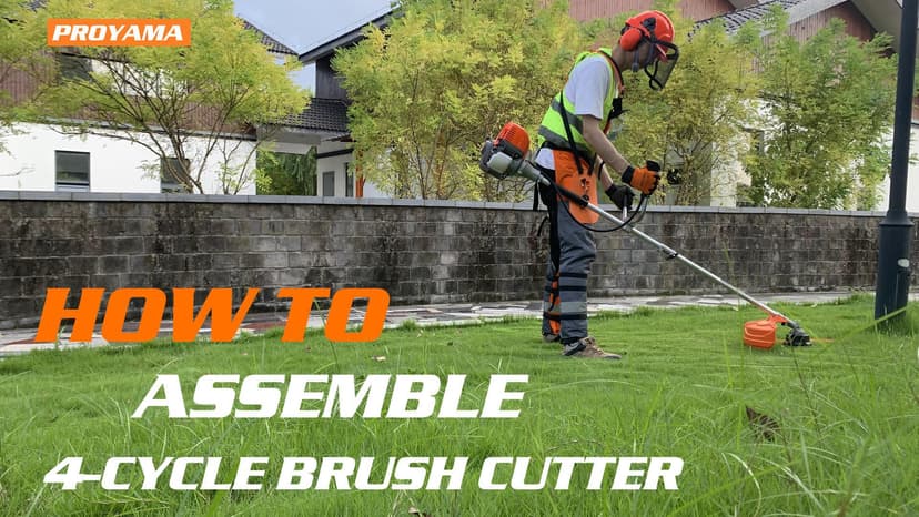PROYAMA 40cc Gas Powered Brush Cutter, 4-Cycle Weed Eater, 3 in 1 Dual Line Gas String Trimmer and Grass Trimmer, Weed Wacker Extreme Duty…