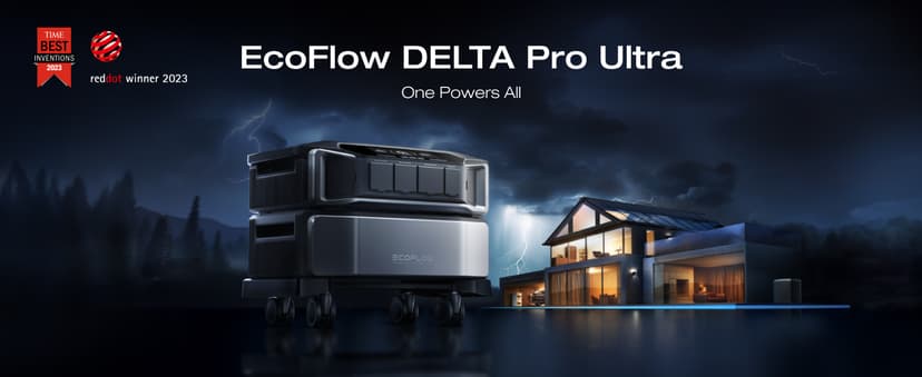 EF ECOFLOW DELTA Pro Ultra with Smart Home Panel, 6000Wh Power Station, 120/240V 7200W AC Output, Lifepo4 Home Battery Backup Expandable to 90kWh, 2H to Full Charge, Solar Generator for Home Use, RV