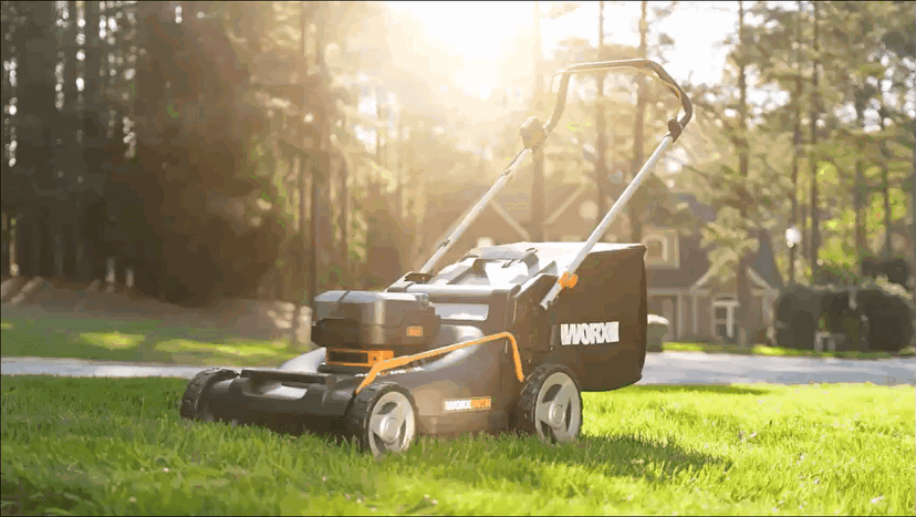 WORX Nitro 40V 21" Cordless Lawn Mower w/Aerodeck & Intellicut, Brushless Electric Mower Up to 1/2 Acre, Push Lawn Mower w/ 7-Position Height Adjustment WG752 – Batteries & Charger Included