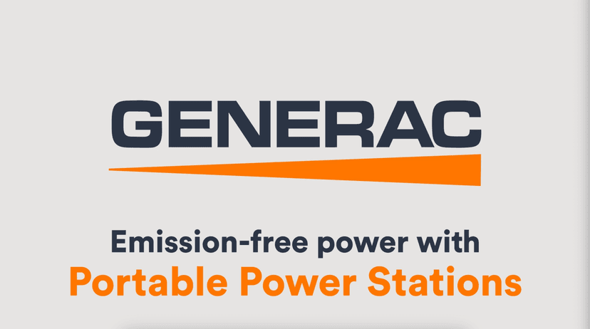 Generac 2106Wh Portable Power Station with Lithium-Ion Battery - Clean, Emission-Free Power - Wirless Charging Pad and Compact Design - Camping, RV, Indoor/Outdoor Use - Orange/Black