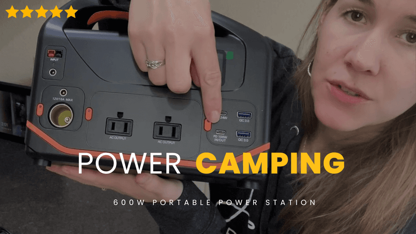 Portable Power Station 600W,293Wh Portable Generator for Home Use, Quiet Generator for Camping Travel Emergency CPAP Survival Backup Outdoor Apartment,100W PD & 110V Pure Sine Wave AC Outlet