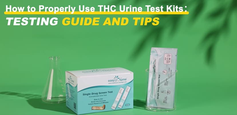 Easy@Home Single Drug Screen Test (Cannabinoids Urine Test) - THC Tests for Home THC Drug Test Urine Detox Kit Cutoff Level 50ng/mL Individually Wrapped - EDTH-114 (15 Pack)