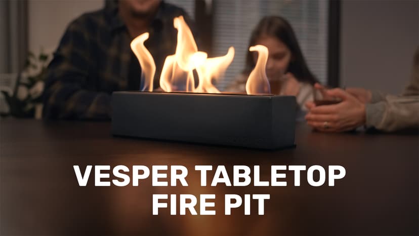 Tabletop Fire Pit - Concrete Outdoor & Indoor Fire Pit Tabletop, Smores Maker Kit, Table Top Firepit, Small Portable Mini Indoor Fireplace