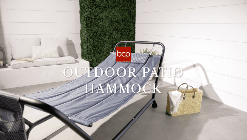 Best Choice Products Outdoor Hammock Bed with Stand for Patio, Backyard, Garden, Poolside w/Weather-Resistant Polyester, 500LB Weight Capacity, Pillow, Storage Pockets - Green