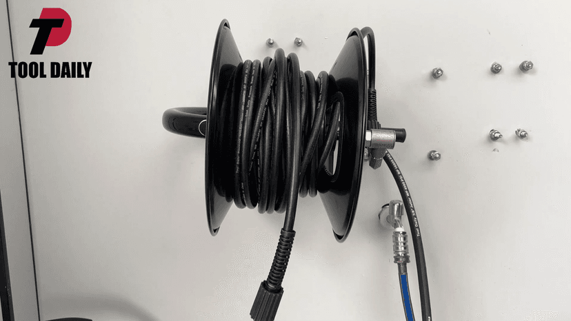 Tool Daily Pressure Washer Hose Reel, 100 FT Heavy Duty Steel Hose Reel for Power Washer