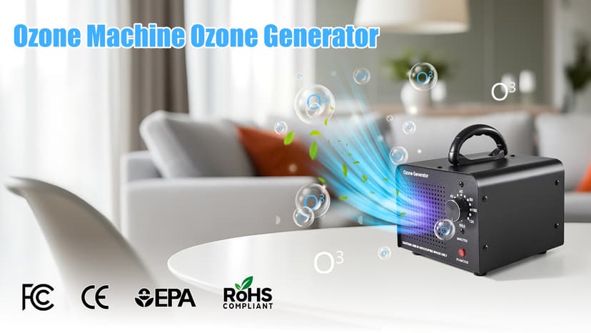 HHGM 48,000mg/h High Capacity Ozone Machine Generator, Commercial Industrial Quartz Tube Air Purifier, Ionizer & Deodorizer Ozone Odor Eliminator Suitable for Home, Car, Basements, Pets, Smoke, Farms