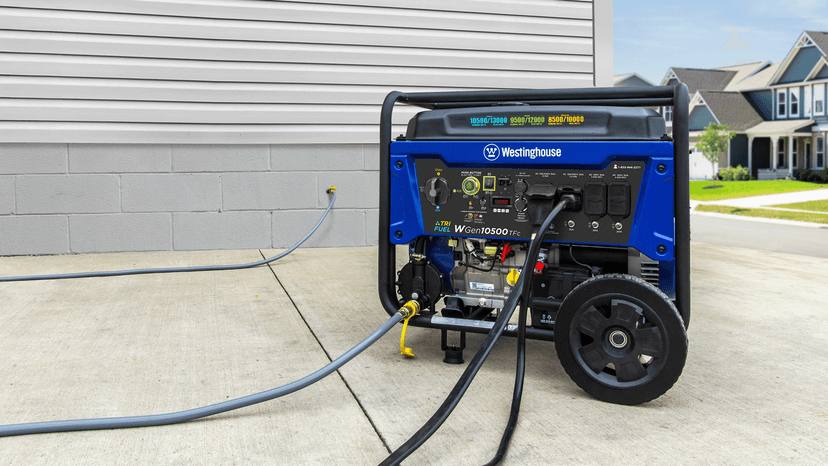 Westinghouse 13500 Peak Watt Tri-Fuel Home Backup Portable Generator, Remote Electric Start, Transfer Switch Ready, Gas, Propane, and Natural Gas Powered