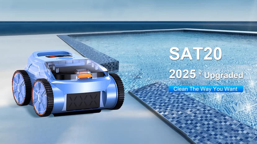 (2025 New) Robotic Pool Vacuum, Robotic Pool Cleaner for Inground Pools, Smart Navigation, Floor/Wall/Waterline Cleaning, 180 Mins Runtime for Pool Up to 2100 Sq.ft