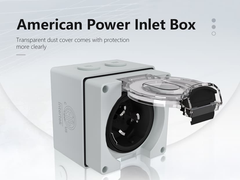 STARELO 50 Amp Generator Power Inlet Box NEMA SS2-50P,125/250 Volt 12500W, Outdoor dustproof and Weatherproof for generators, Welding Machines, etc.ETL Listed.(NEMA SS2-50P Box)