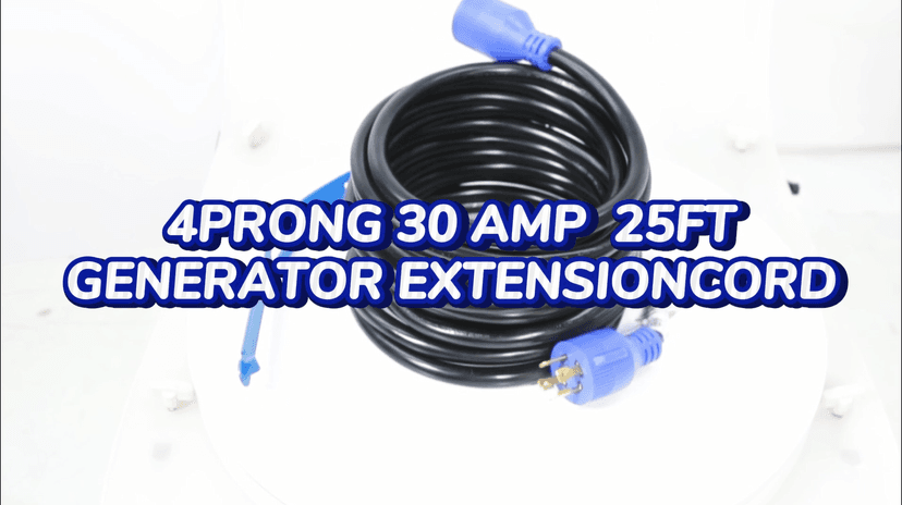 4 Prong 30 Amp 25 Foot Generator Extension Cord,NEMA L14-30P/L14-30R,125/250V Up to 7500W 10 Gauge SJTW Generator Cord Heavy Duty for Portable Generators,ETL Listed