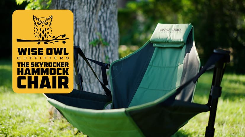 Wise Owl Outfitters Ultimate Comfort Camping Hammock Chair - Adjustable Height, Backrest, and Padded Seat - Perfect for Short & Tall Adventurers - Green