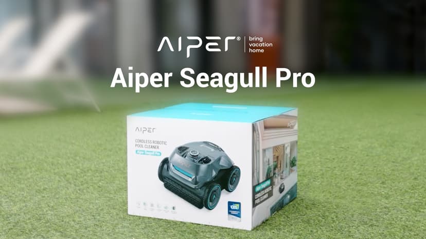 AIPER Cordless Robotic Pool Cleaner, WavePath Navigation, Wall-Climbing, Quad-Motor, 150 mins Runtime for Inground Pools up to 1,600 sq.ft, Seagull Pro ZT6002