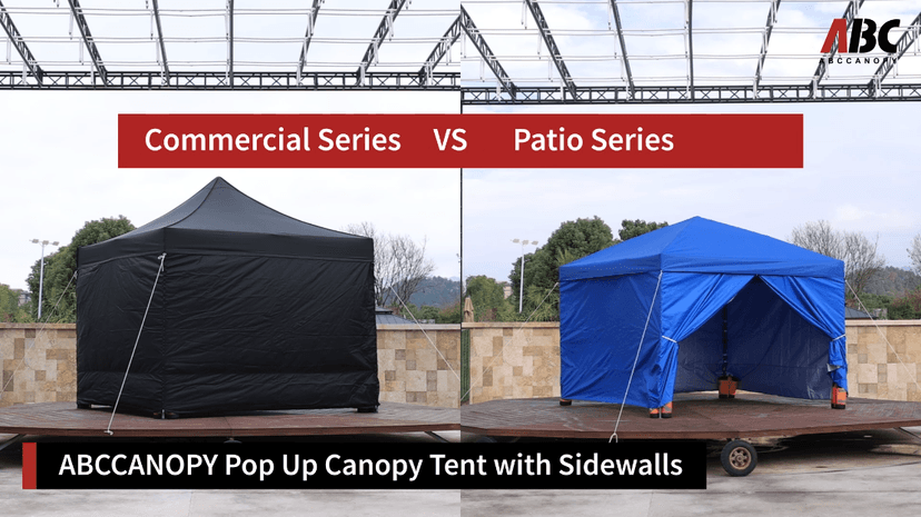 ABCCANOPY Easy Pop Up Canopy Tent with Sidewalls 10x10 Commercial -Series, White