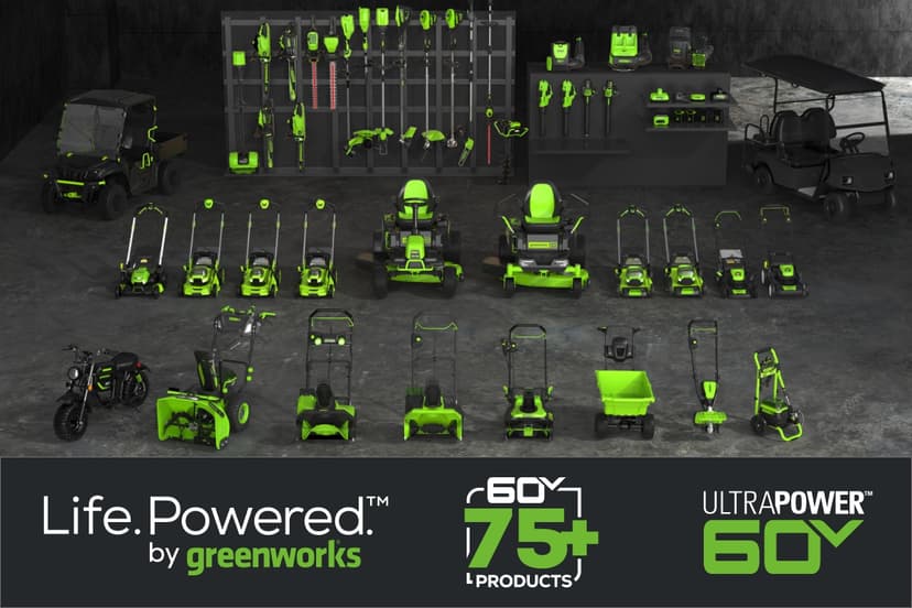 Greenworks 60V 30" Tractor, (4) 8.0Ah + Wall Charger