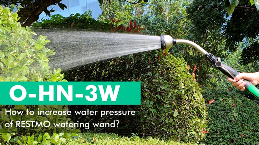 RESTMO Watering Wand Heavy Duty, Metal Garden Hose Wand with 10 Spray Patterns, 15-Inch Long Hose Nozzle Sprayer with Thumb Flow Control, Ideal to Water Hanging Baskets and Shrubs