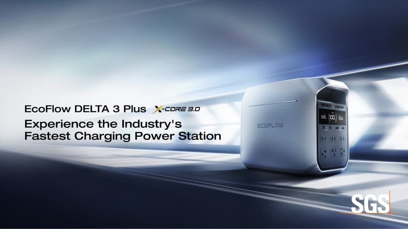 EF ECOFLOW Portable Power Station DELTA 3 Plus, 1024Wh LiFePO4 (LFP) Battery, 1800W AC/140W USB-C Output, Solar Generator (Solar Panel Optional) for Home Backup, Camping&RV