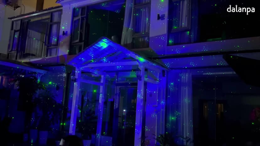 Firefly Garden Lights Laser Star Projector, Outdoor Decorative Lighting with Blue Nebula for Garden Indoor Outdoor