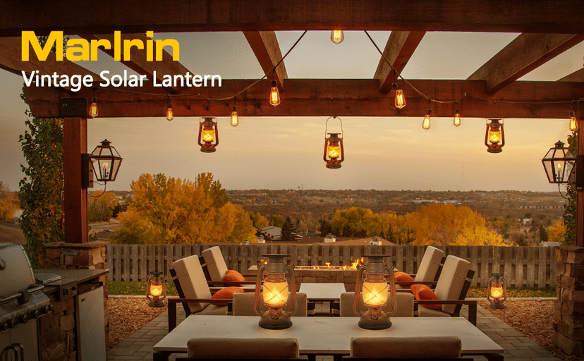 Solar Lantern Outdoor Hanging Solar Lights Dancing Flame Led Waterproof Camping Lamps, Landscape Decor for Table Patio Garden Yard Pathway Porch 2 Pack