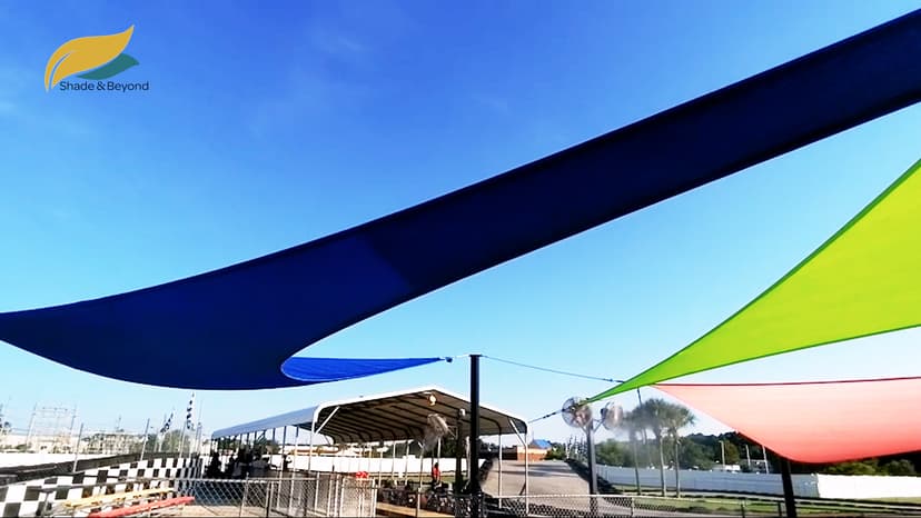Shade&Beyond Triangle Sun Shade Sail 16'X16'X16' Permeable Canopy Sand for Patio Garden Yard Deck Pergola (We Make Custom Size)
