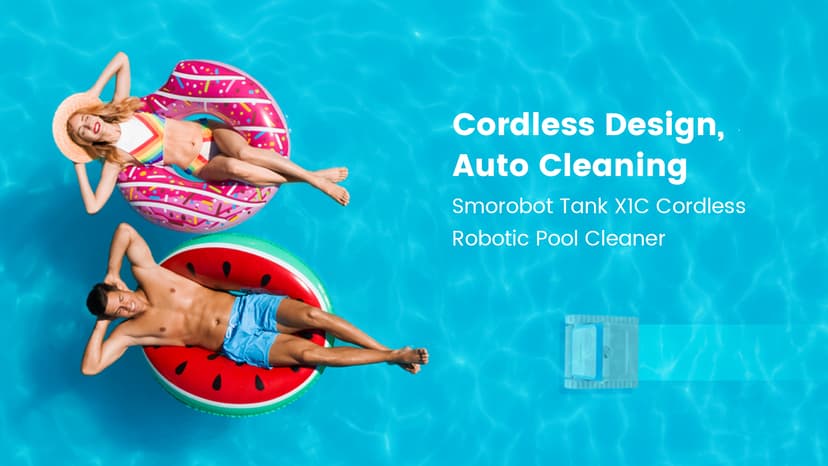 2025 Upgrade SMOROBOT Cordless Robotic Pool Cleaners for Inground Pools,3300GPH Strong Power,150 mins Runtime, Up to 2500 Sq.ft,Wall and Waterline Cleaning Pool Vacuum Robot for Gravel,Sand,Leaves