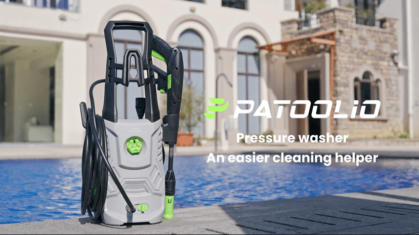 Pressure Washer, 4200PSI 2.6 GPM Power Washer with Foam Cannon 23FT Hose PATOOLIO Electric High Pressure Washer for Fences, Patios, Decks, Patios and Cars Powerwasher