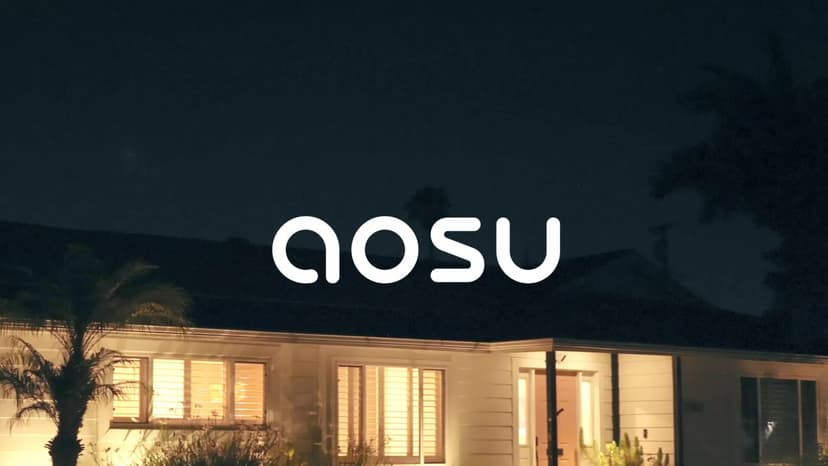 AOSU Solar Wall Light Cameras, 3K Security Cameras Wireless Outdoor, Battery Powerd Enhanced AI Detection for Fences & Parking, Easy Setup, Color Night Vision, No Monthly Fee [2.4G+Bluetooth]